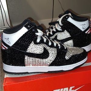 Custom made diamond Panda Nikes